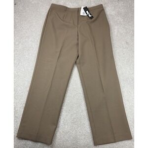 White Stag Women's 16 Tummy Control Trouser Slimming Dress Pants Brown NWT